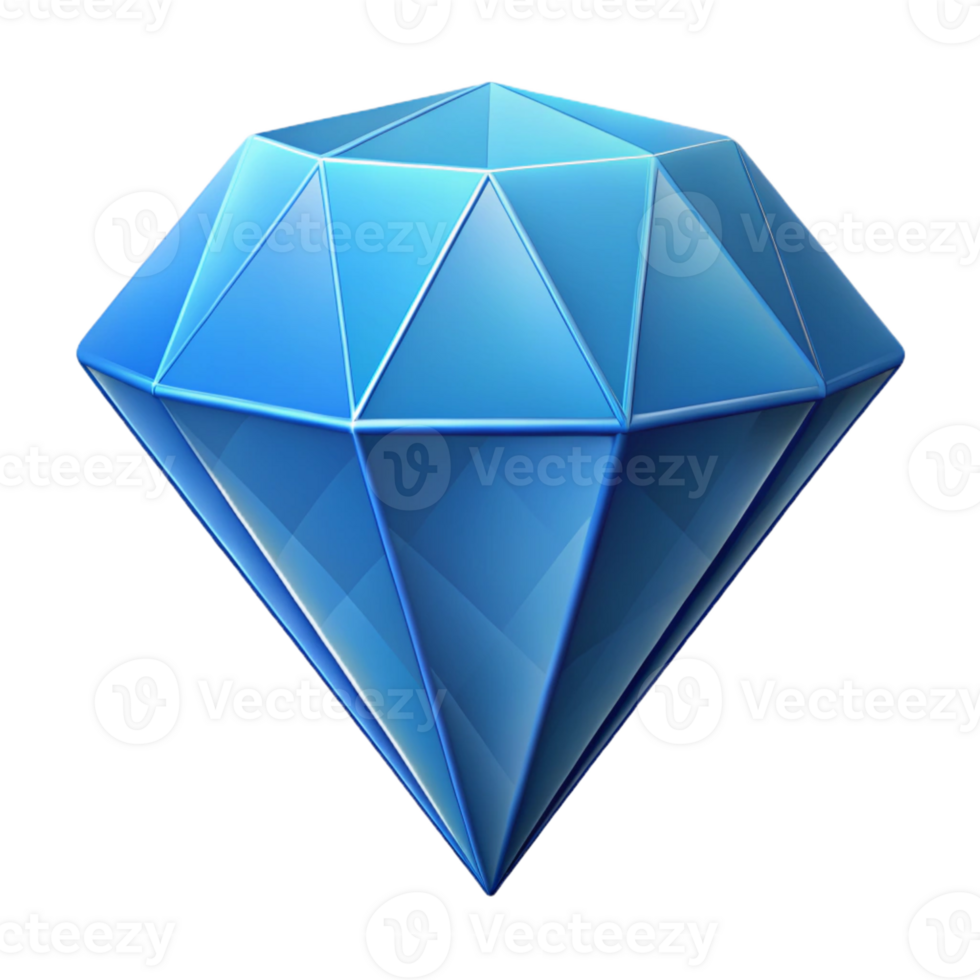 impressive rustic Isometric diamond shape with facets. Geometric, clean lines with Scalable Design. high quality png