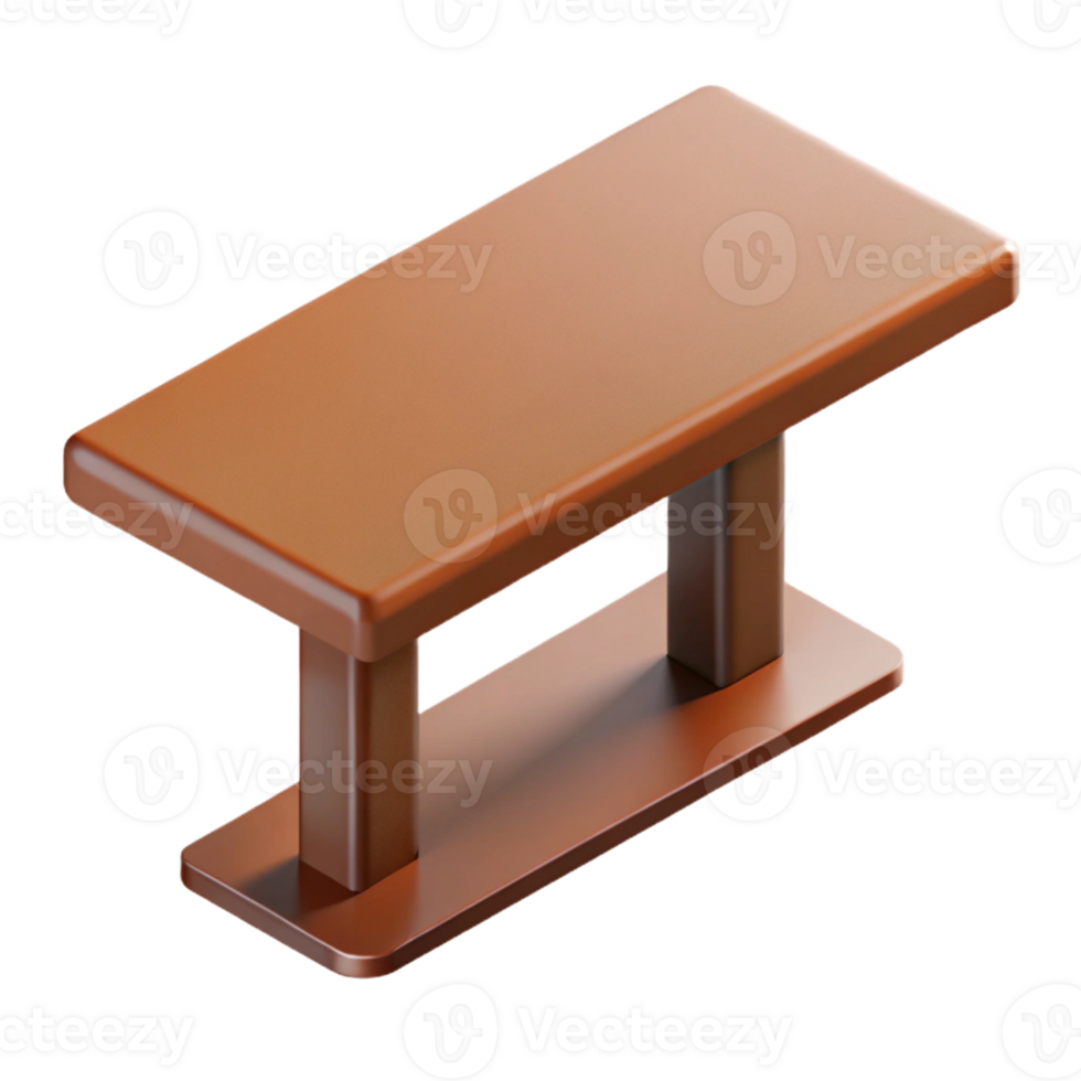 impressive playful contemporary Minimal isometric table, single-weight stroke, brown with Scalable Design. exclusive png