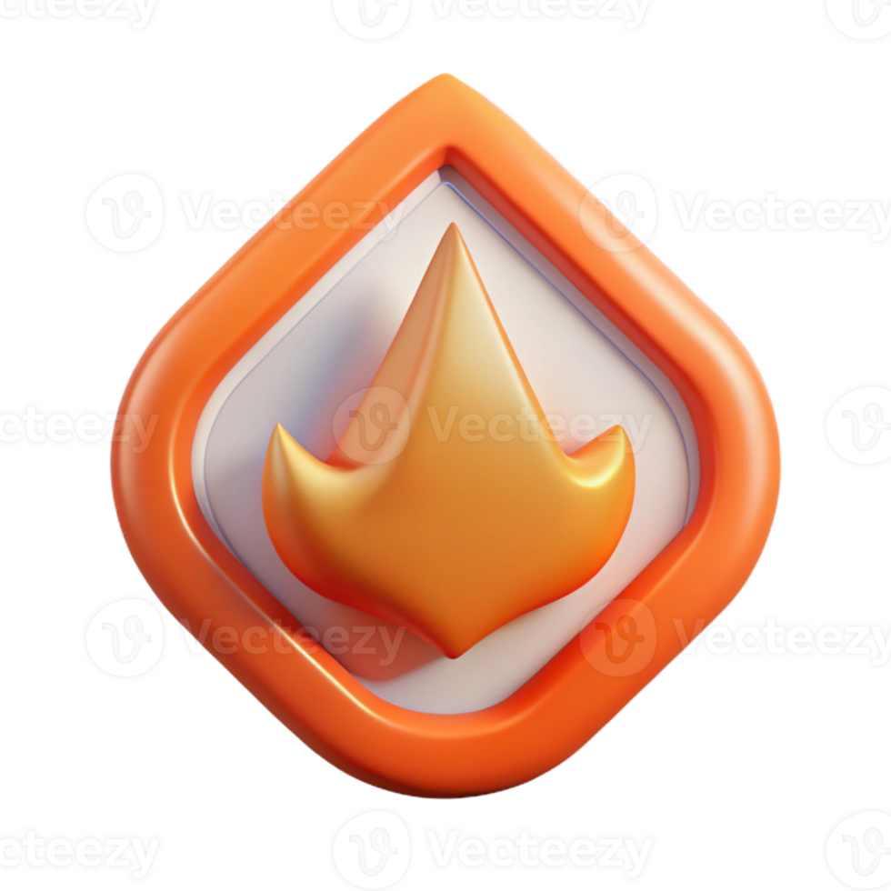 exemplary abstract Flame-shaped badge with pointed tips. Clean lines, flat color, minimal design with Scalable Design. authentic png