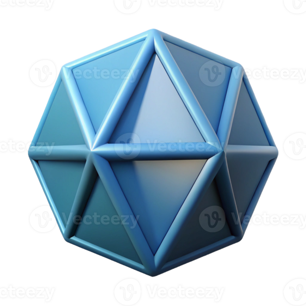 majestic nordic Flat icosahedron, crisp edges, scalable, flat color with Scalable Design. authentic png
