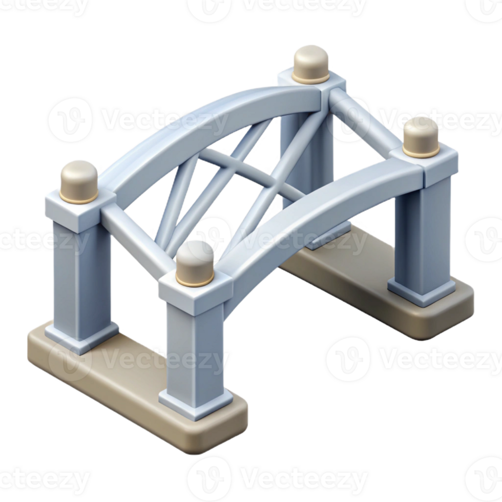 glorious timeless Clean line illustration of a bridge support. Symmetrical, with Scalable Design. png