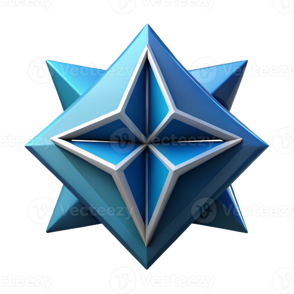 extraordinary creative Geometric logo using overlapping triangles to form a star. Crisp edges, flat color, symmetrical with Scalable Design. exclusive png