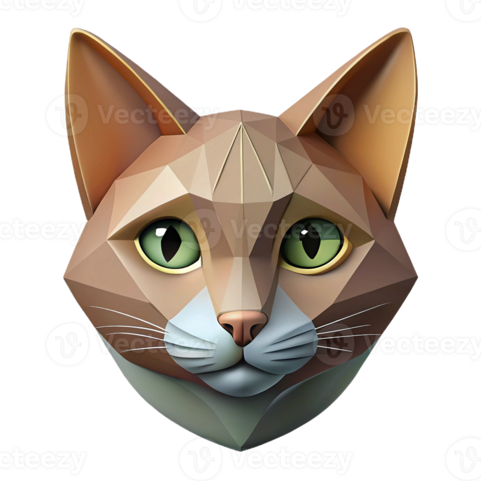 coveted art deco Minimalist portrait of a cat using geometric shapes. Crisp edges, flat color with Scalable Design. gallery standard png