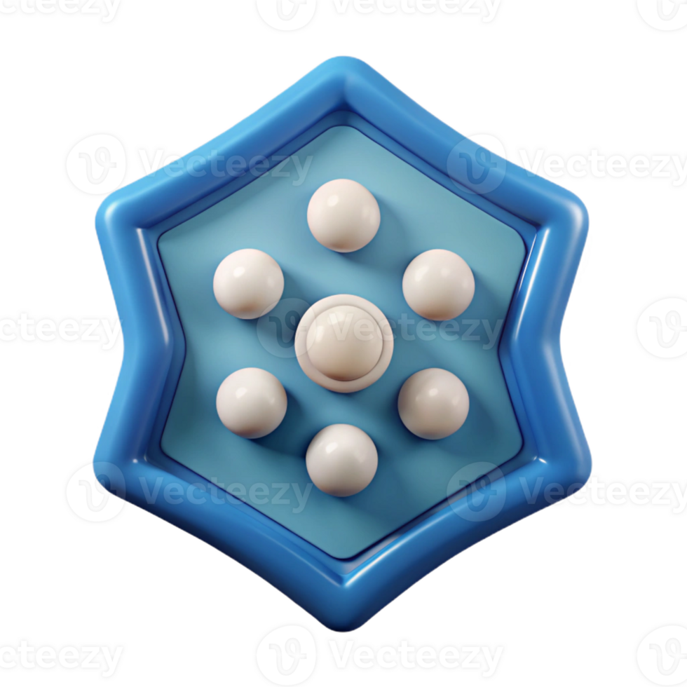elegant rare Pentagon badge with five small circles. Minimal, crisp edges, with Scalable Design. png