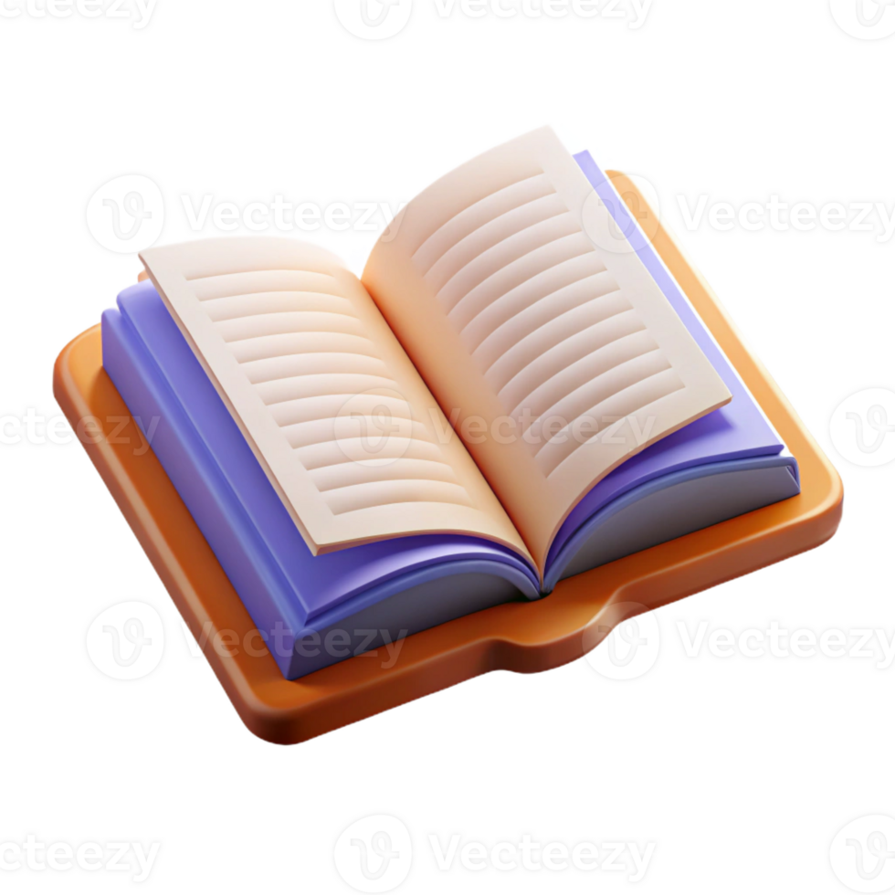 dreamy magnificent Scalable, flat color illustration of a open book. Clean lines, crisp edges with Scalable Design. crisp png