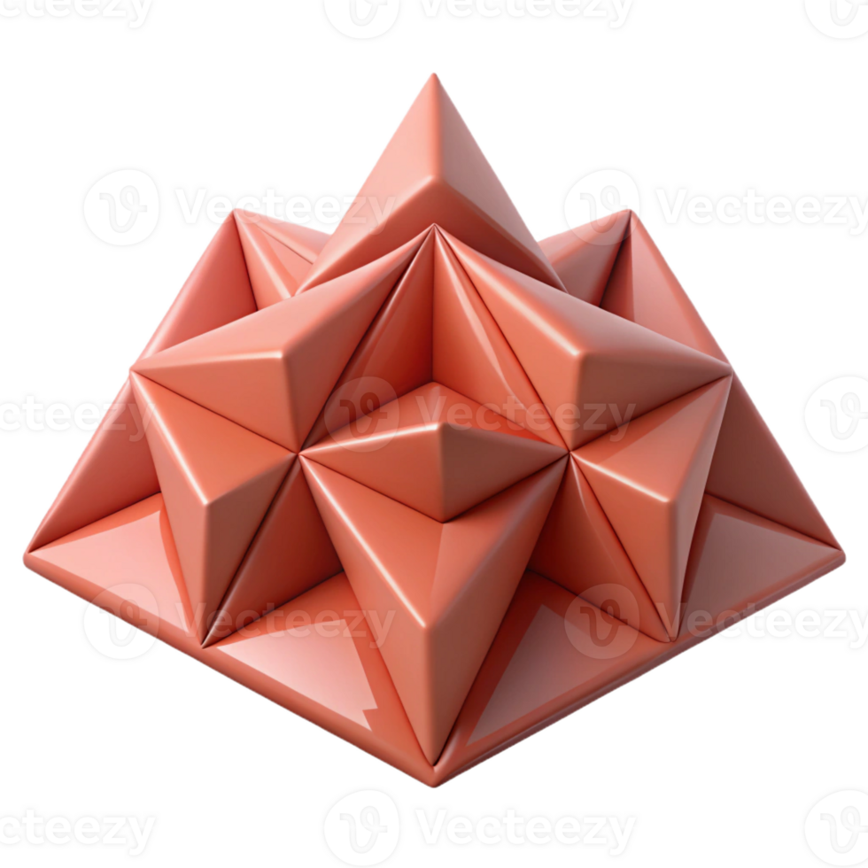 bold immaculate Tessellated triangles forming a larger shape, crisp edges, flat color. with Scalable Design. high resolution png