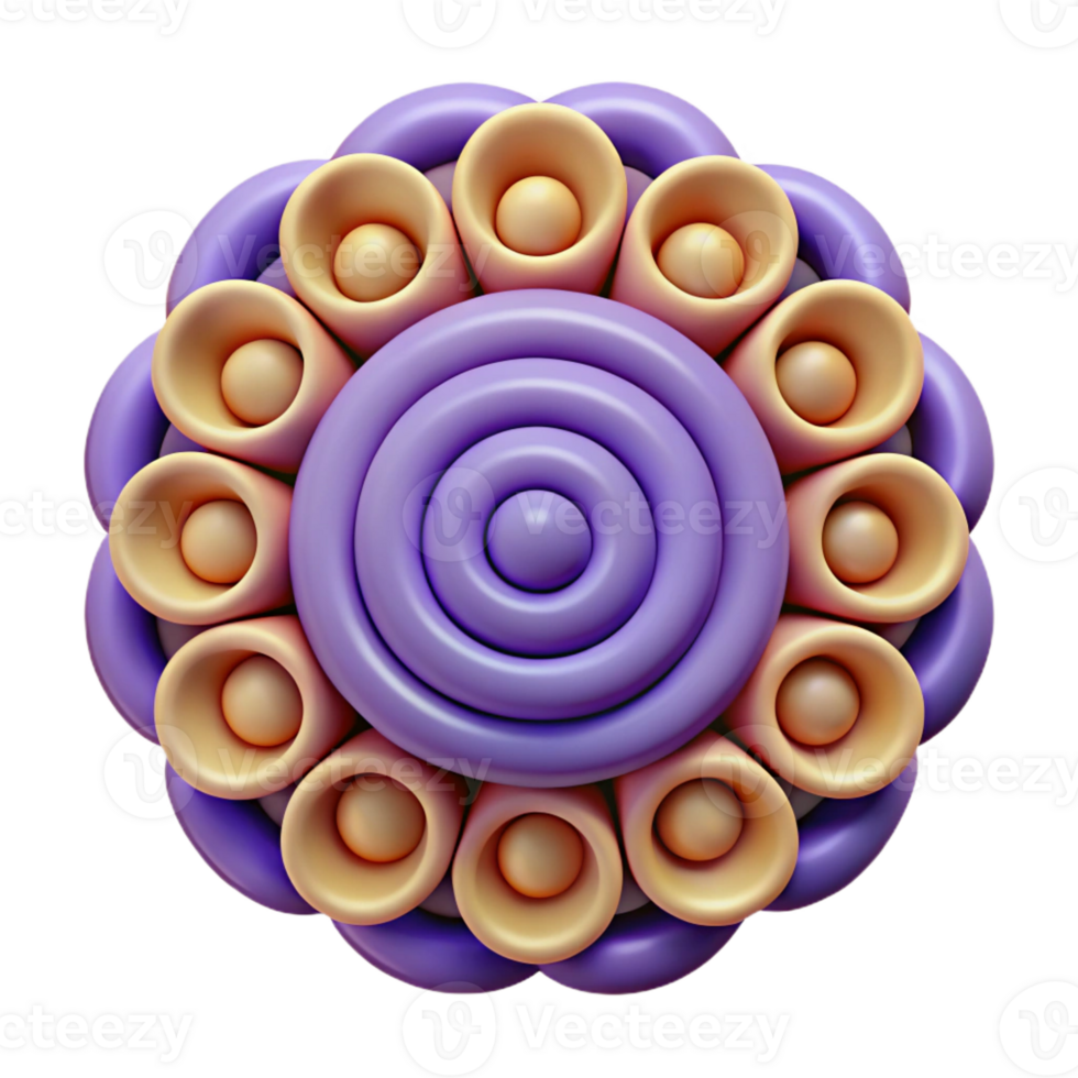 energetic immaculate Geometric pattern of spirals and circles, symmetrical design, flat color. with Scalable Design. fine detail png