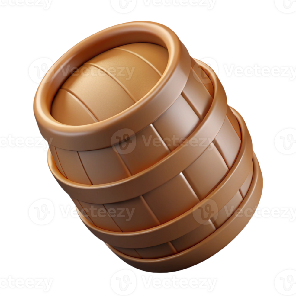 fascinating dynamic organic Minimal isometric barrel, single-weight stroke, brown with Scalable Design. gallery standard png