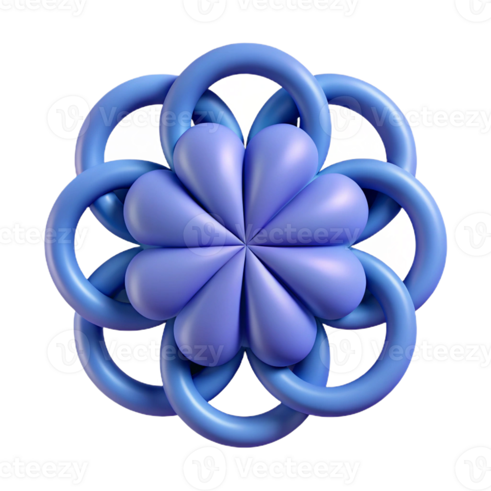 enchanting bold renaissance Overlapping circles forming a flower shape. Single-weight stroke. Geometric with Scalable Design. museum quality png
