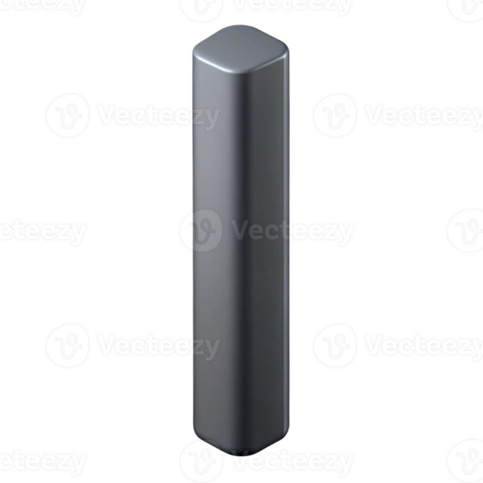 alluring timeless Flat graphite gray vertical bar. Minimal design, clean lines with Scalable Design. png
