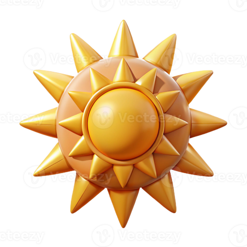 glorious contemporary Symmetrical sun with geometric patterns. Clean lines, with Scalable Design. high resolution png