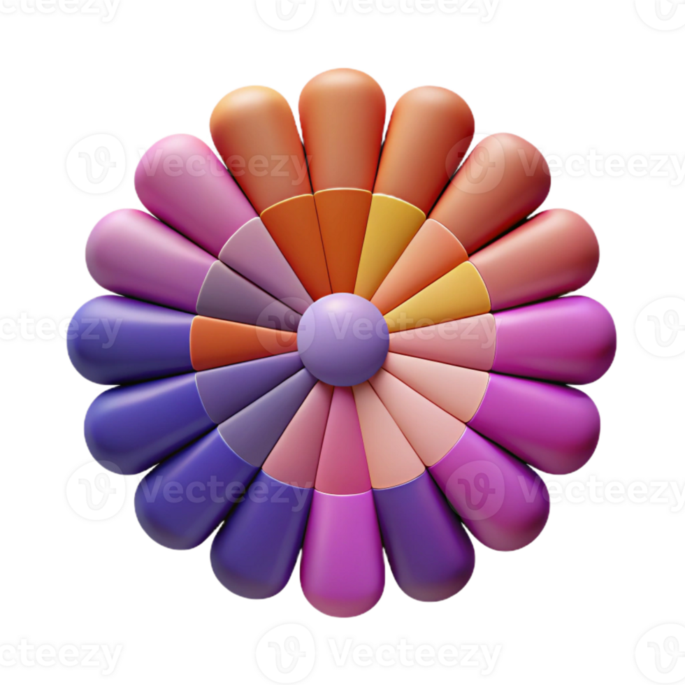 fascinating energetic vintage Scalable, symmetrical flower pattern, minimal design, flat color with Scalable Design. studio quality png