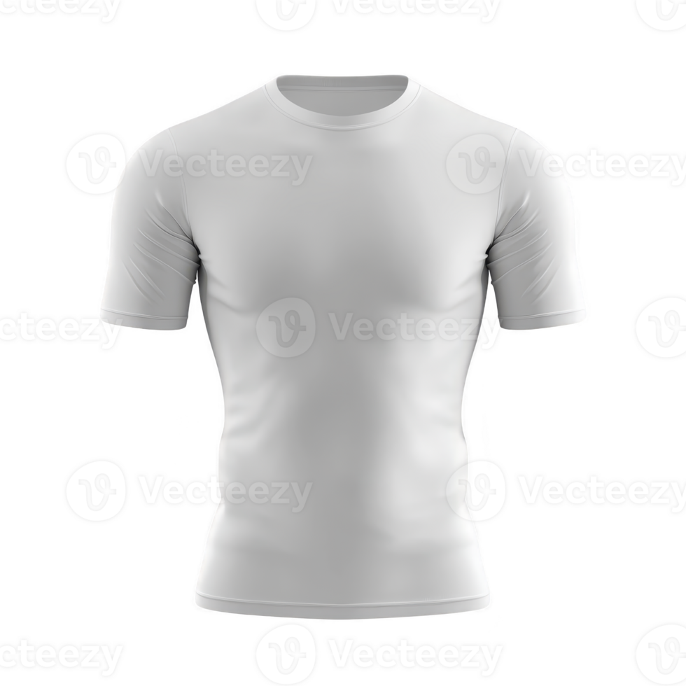 A plain white t shirt is displayed against transparent background, showcasing its simple design and short sleeves. shirt appears fitted, highlighting its casual and versatile style png
