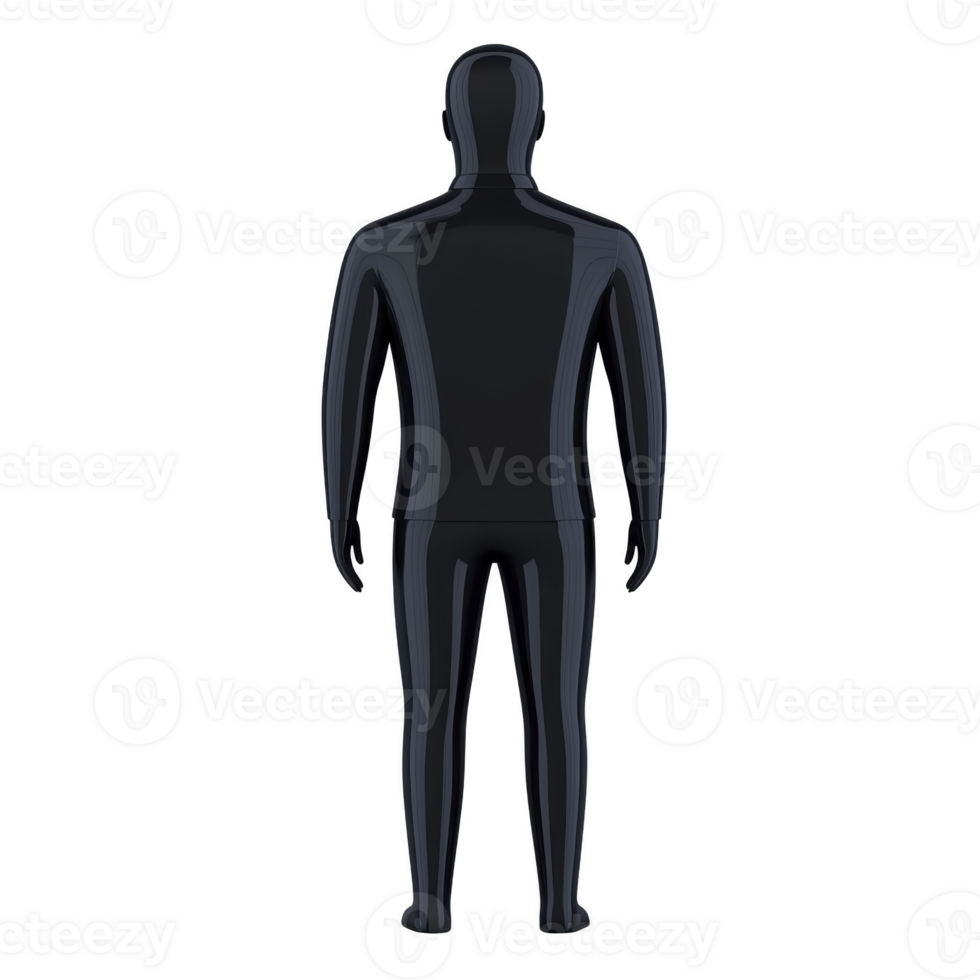 A silhouette of human figure is depicted, showcasing front view with arms and legs extended. image is simple and abstract, focusing on outline and form of body png