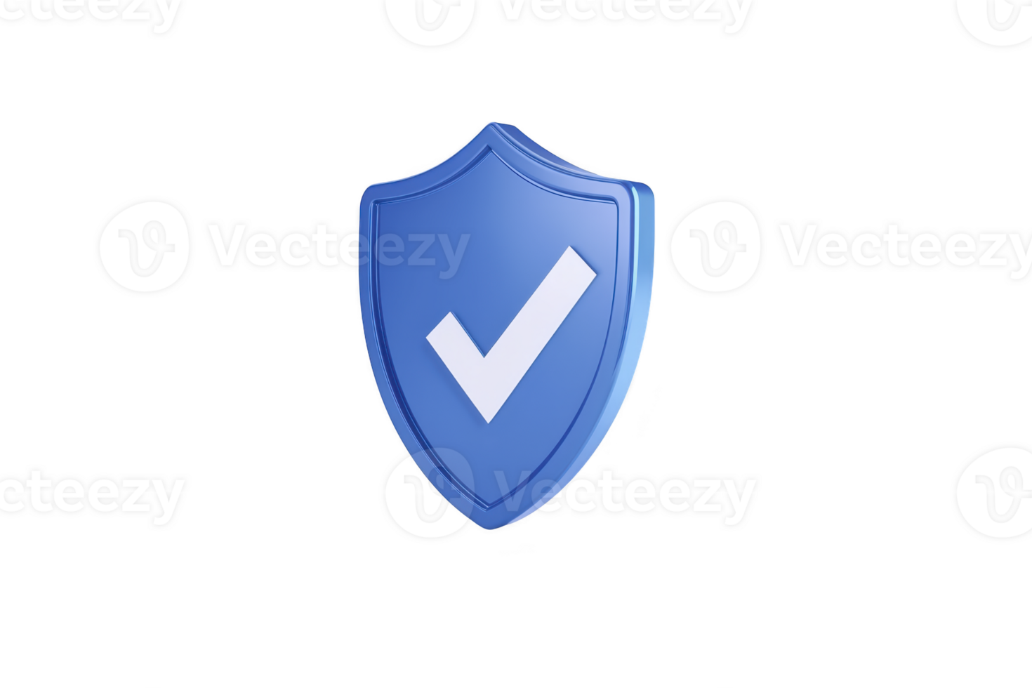 A blue shield with white checkmark symbolizes security and protection, conveying sense of safety and trust png