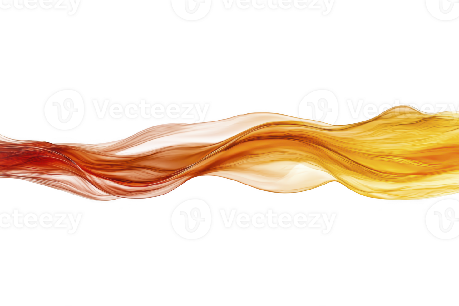 A vibrant abstract wave of flowing colors, including red, orange, and yellow, creates dynamic and energetic visual effect against transparency background. fluid motion suggests movement png