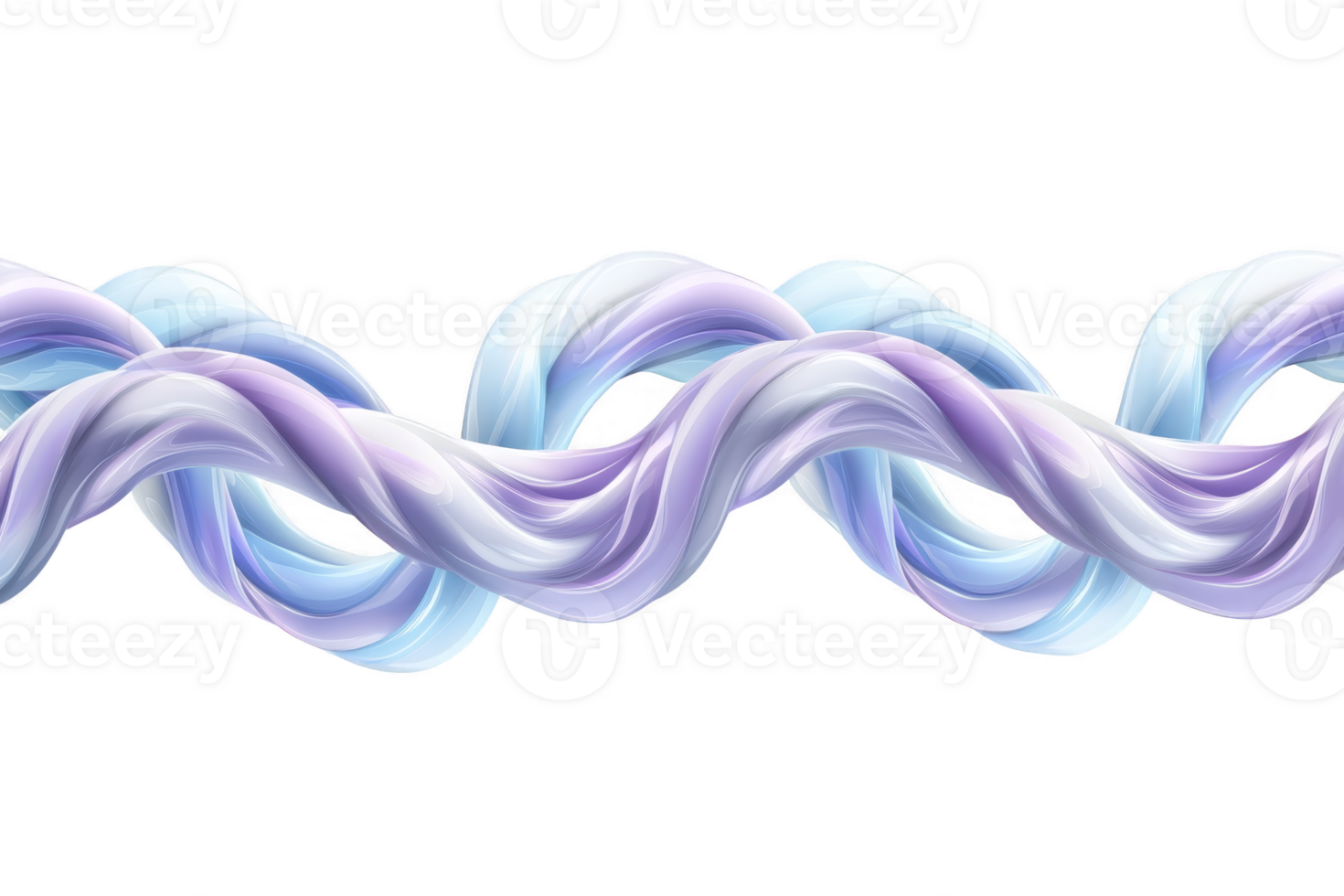 A twisting, flowing abstract design featuring intertwined strands of pastel blue and purple hues, creating dynamic and elegant visual effect png