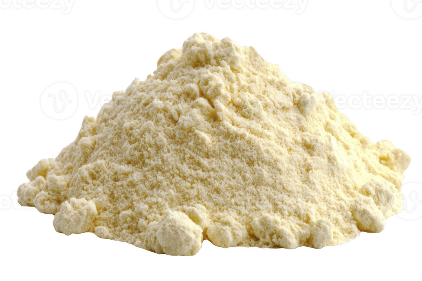 A pile of fine, light yellow flour is shown, commonly used in baking and cooking. texture appears soft and powdery, ideal for creating various culinary dishes png