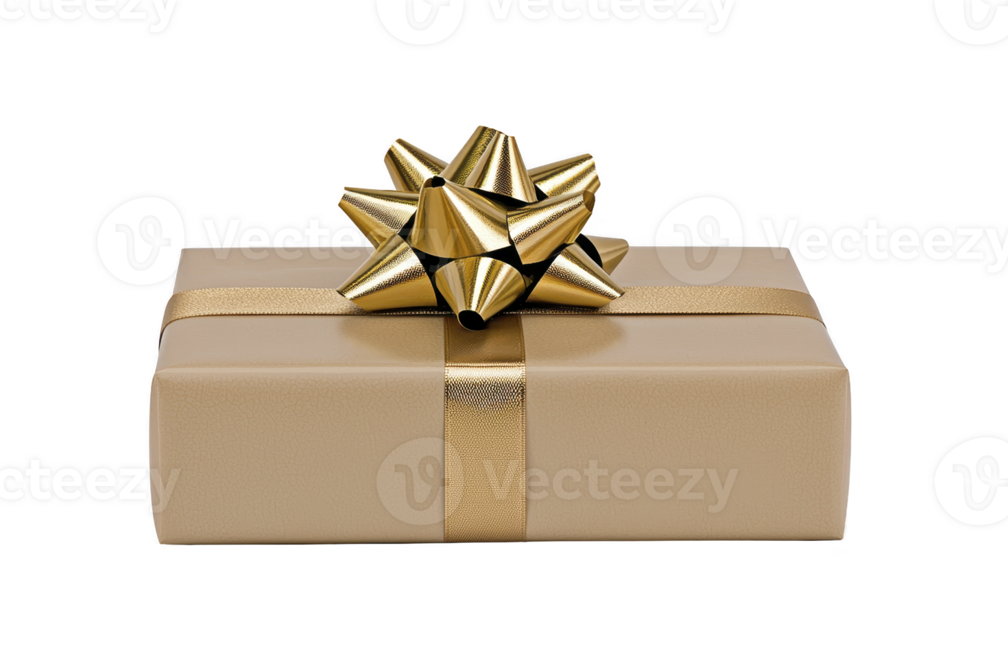 A beautifully wrapped gift box with shiny gold ribbon and bow, perfect for special occasions like birthdays or holidays, exudes elegance and anticipation png