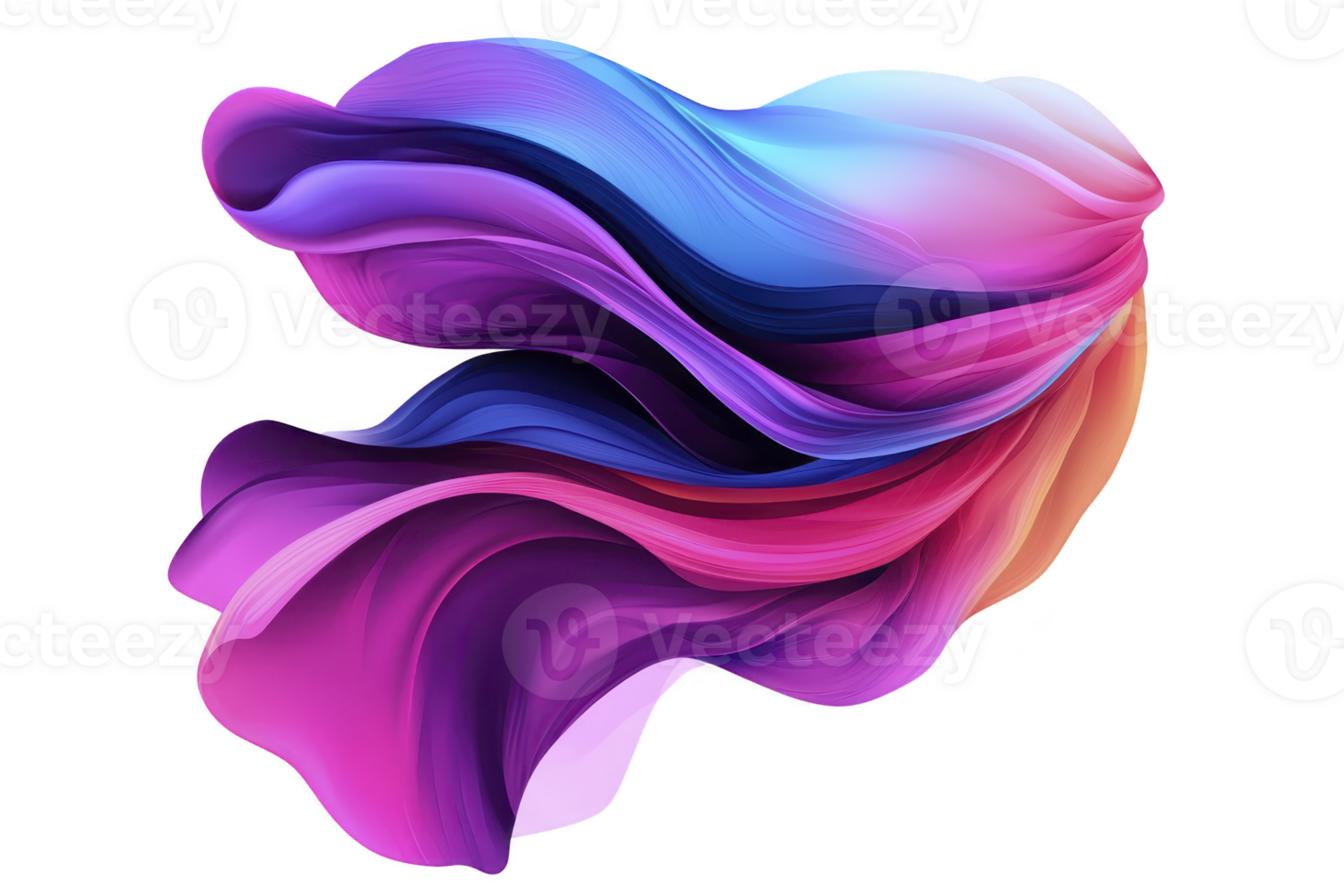 A vibrant, abstract digital artwork featuring flowing, colorful waves in shades of pink, purple, and blue, creating dynamic and fluid motion. design evokes sense of creativity and energy png