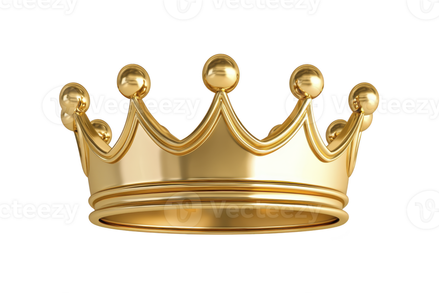 A shiny golden crown with classic design featuring rounded points and polished finish, symbolizing royalty and luxury. crown elegant appearance evokes sense of grandeur and prestige png