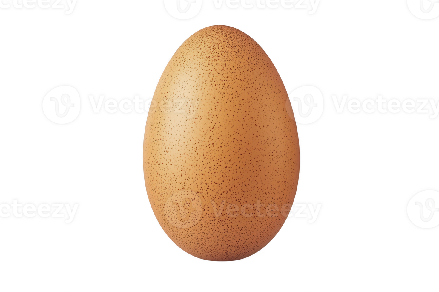 A single brown egg with smooth, speckled surface is centered against transparency background, showcasing its natural texture and simplicity png