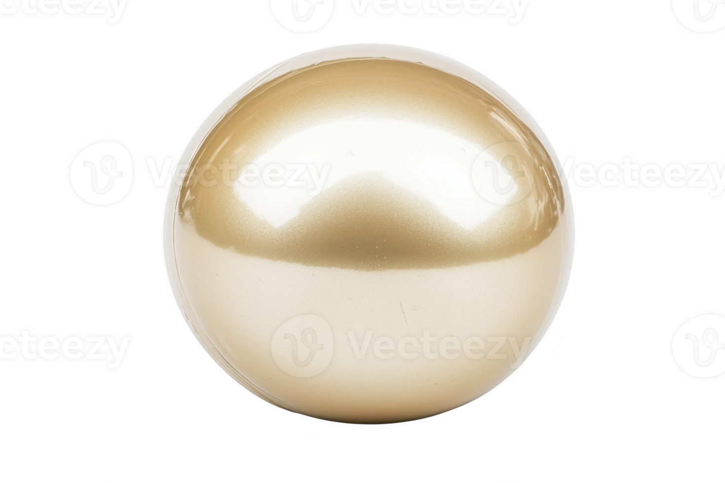 A shiny golden sphere with reflective surface, isolated on transparency background, exudes elegance and simplicity. Perfect for design and decoration concepts png