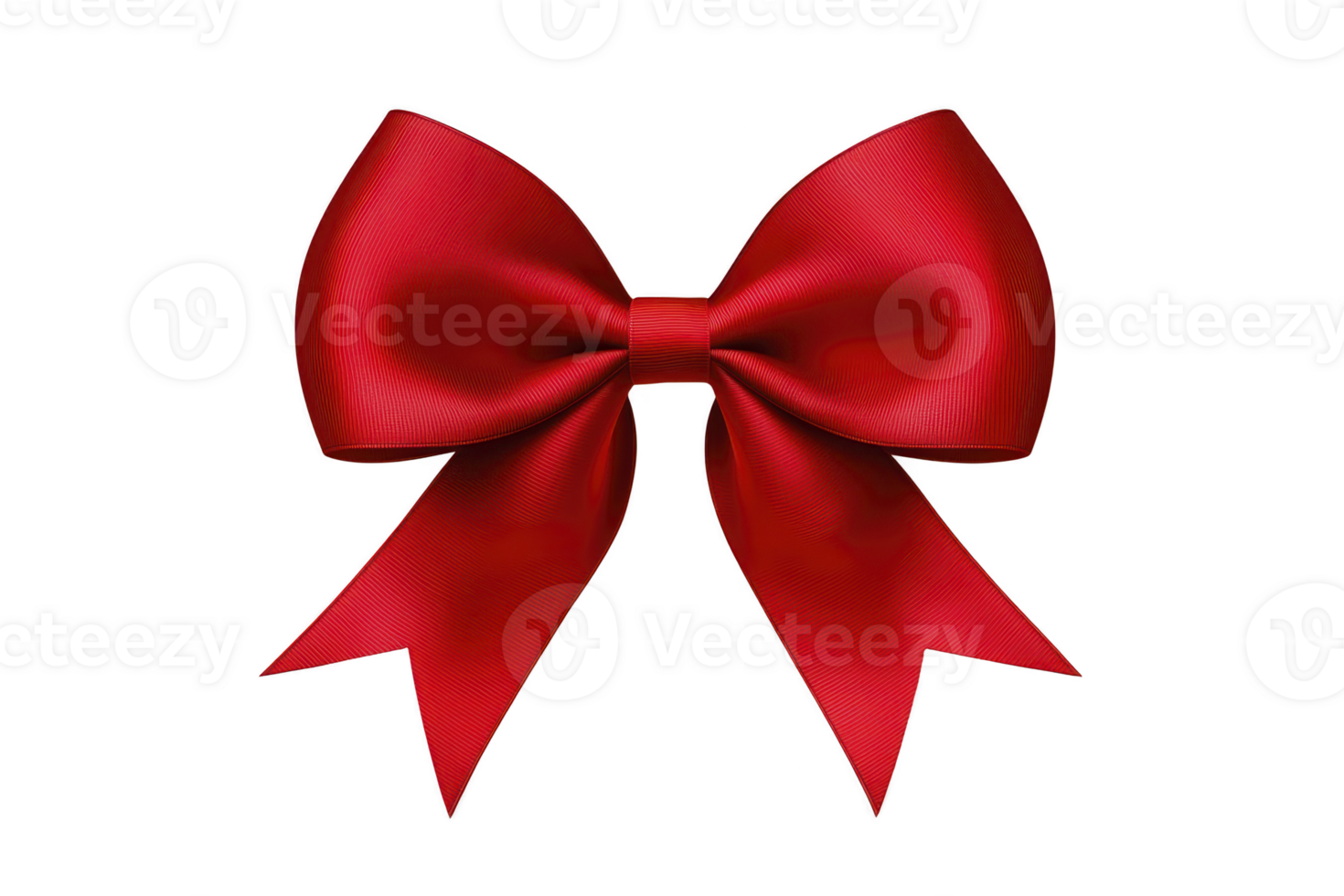 A vibrant red bow with glossy finish, perfect for gift wrapping or festive decorations, exudes elegance and charm. bow symmetrical loops and tails add touch of sophistication png