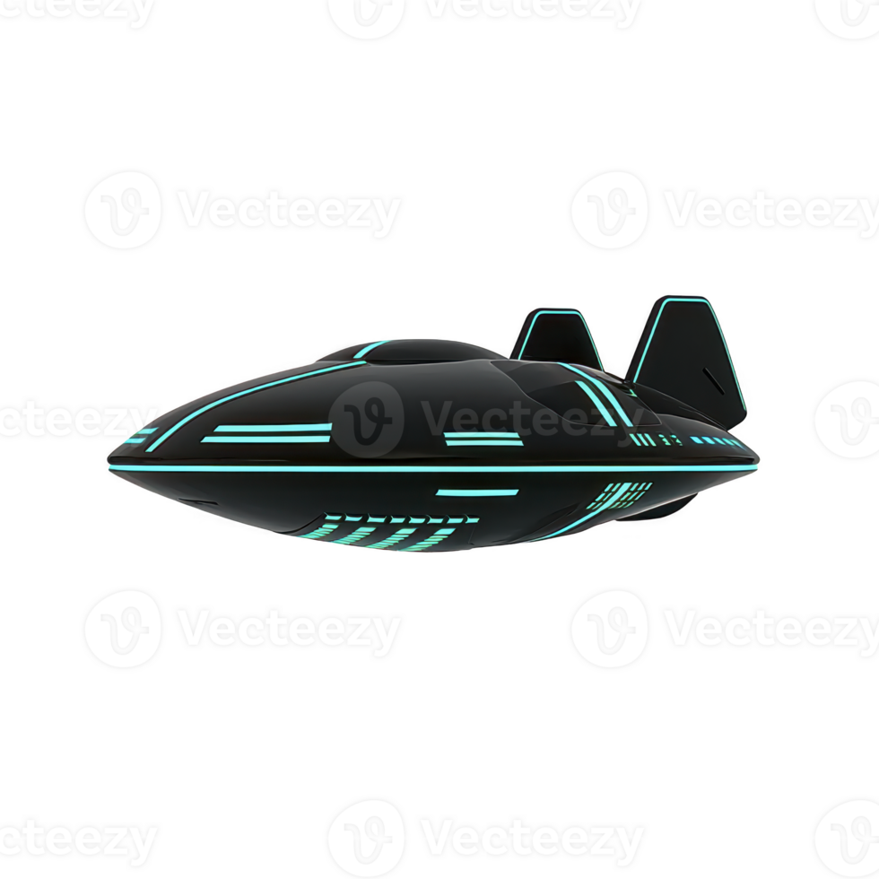 sleek, futuristic spaceship with glowing blue accents and streamlined design, evoking sense of advanced technology and space exploration png