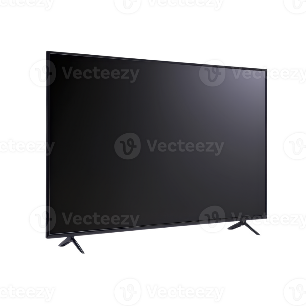 sleek, modern flat screen television with minimalist design, featuring large display and slim bezels, perfect for enhancing any living room or entertainment space png