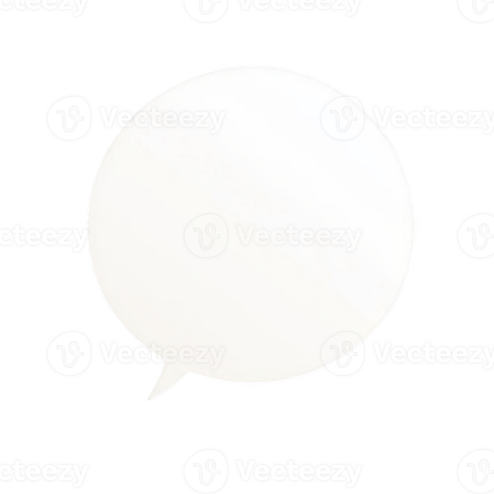 A white speech bubble on transparency background, symbolizing communication and dialogue. simple design is often used in comics and graphic design to represent spoken words or thoughts png