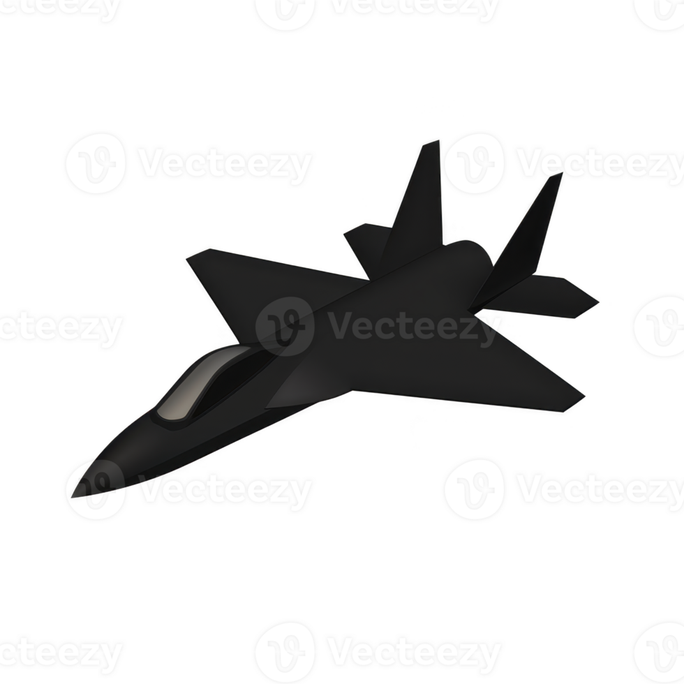 sleek, modern fighter jet silhouette with sharp angles and twin tail fins, flying against clear sky. aircraft design emphasizes speed and agility, evoking sense of power and precision png