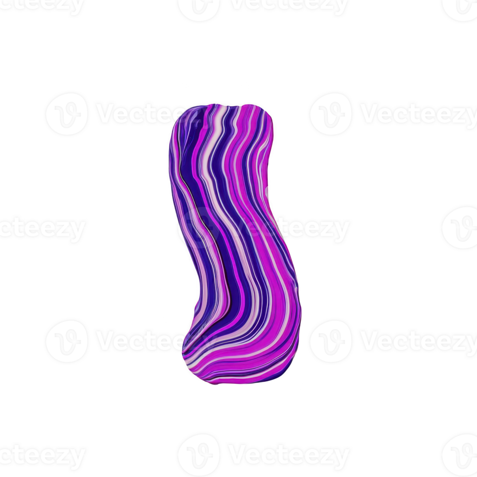vibrant, abstract shape with flowing purple and pink stripes creates dynamic and artistic visual. wavy pattern adds sense of movement and energy to design png