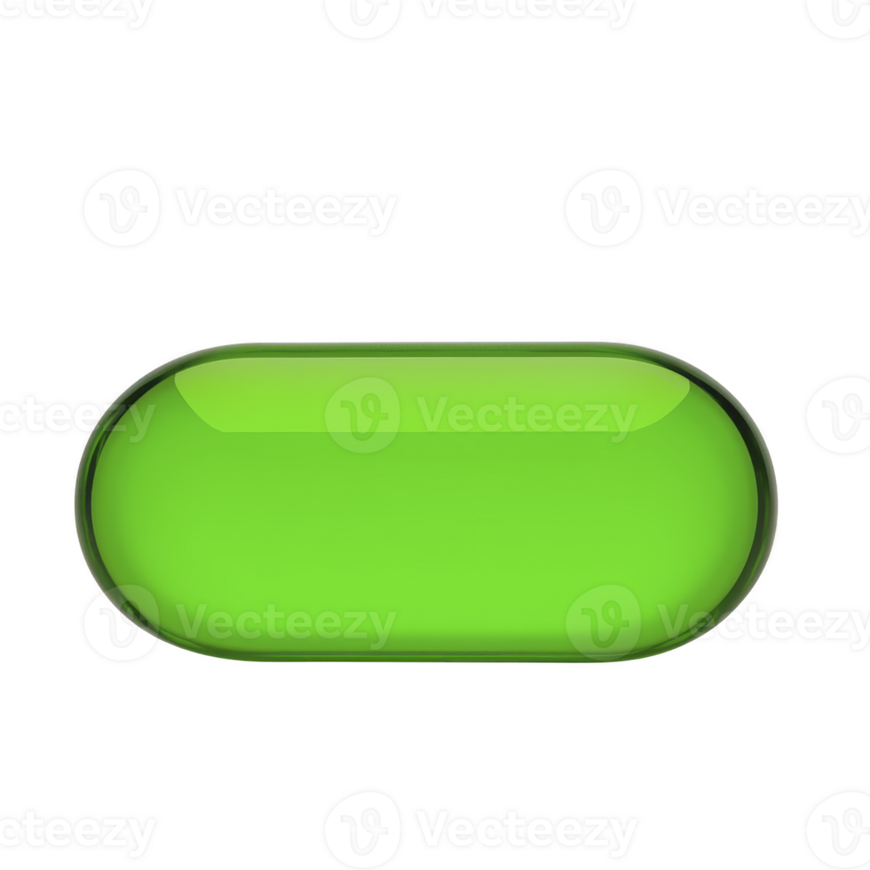 shiny green oval button with glossy surface, isolated on transparency background, is perfect for web design or app interfaces. vibrant color and smooth texture make it visually appealing png