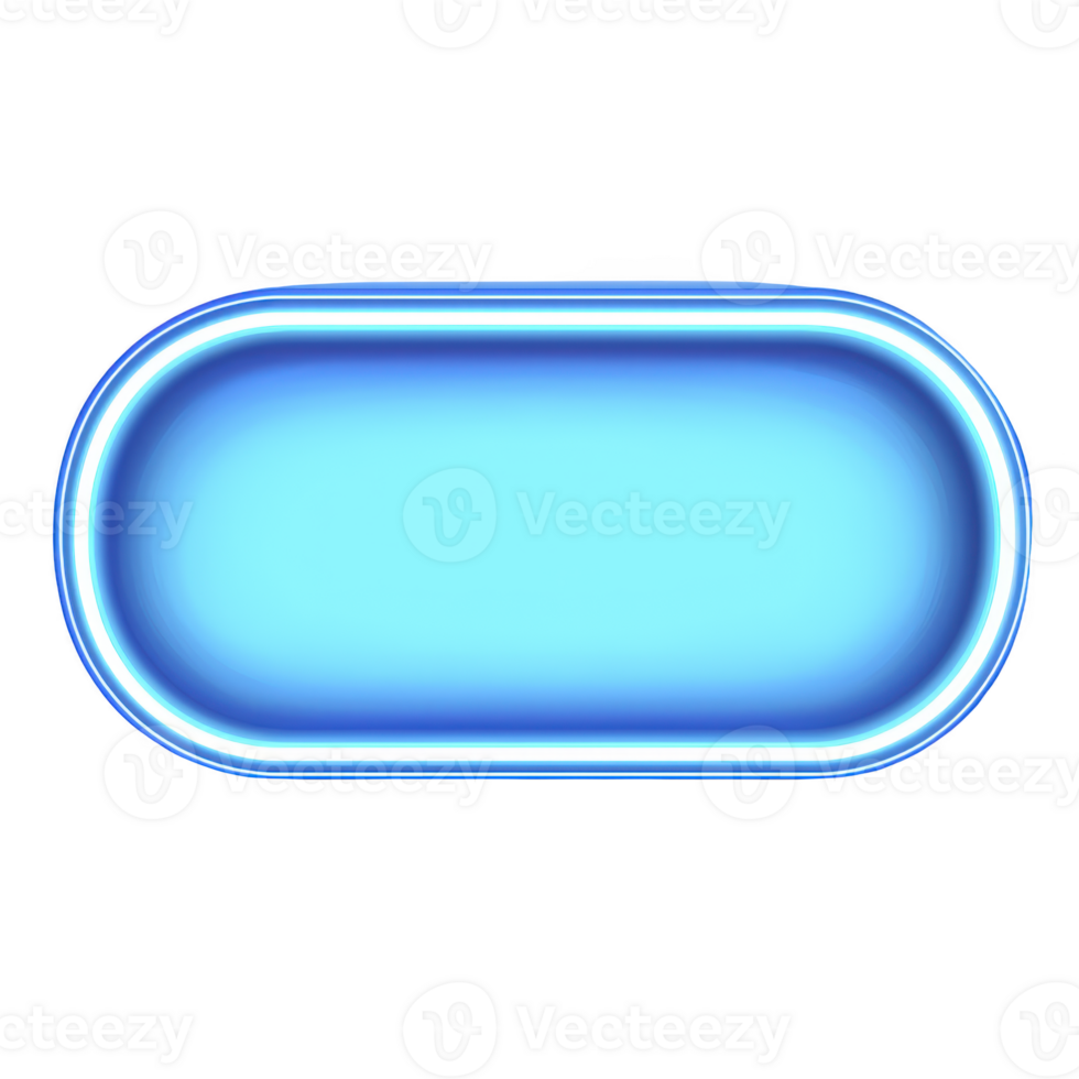 glowing blue neon oval shape with futuristic design, perfect for digital interfaces or modern graphic projects. vibrant light effect creates striking visual impact png