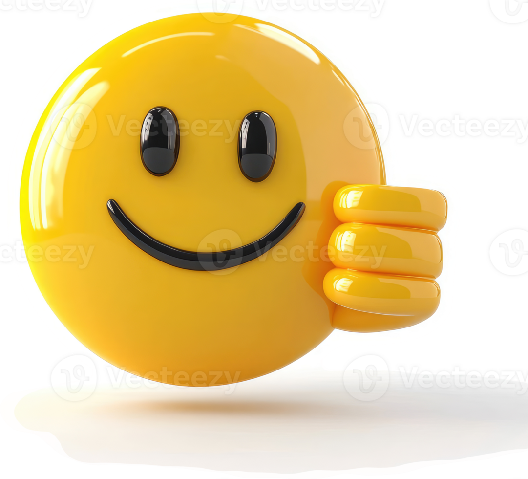 Smiling emoji with a thumbs-up gesture png