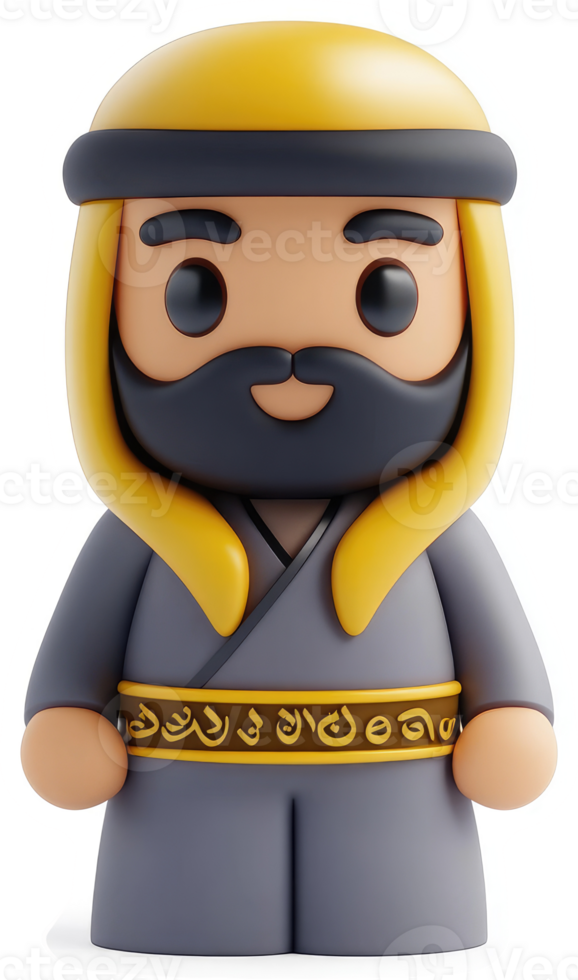 Cartoonish representation of a Middle Eastern man. png