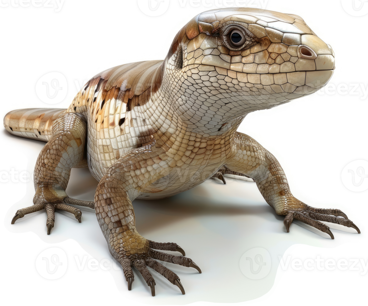 Close-up view of a lizard with intricate patterns. png
