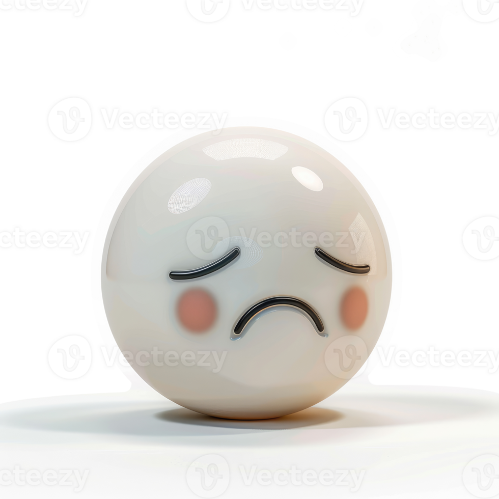 A round, sad emoticon conveys a feeling of distress. png