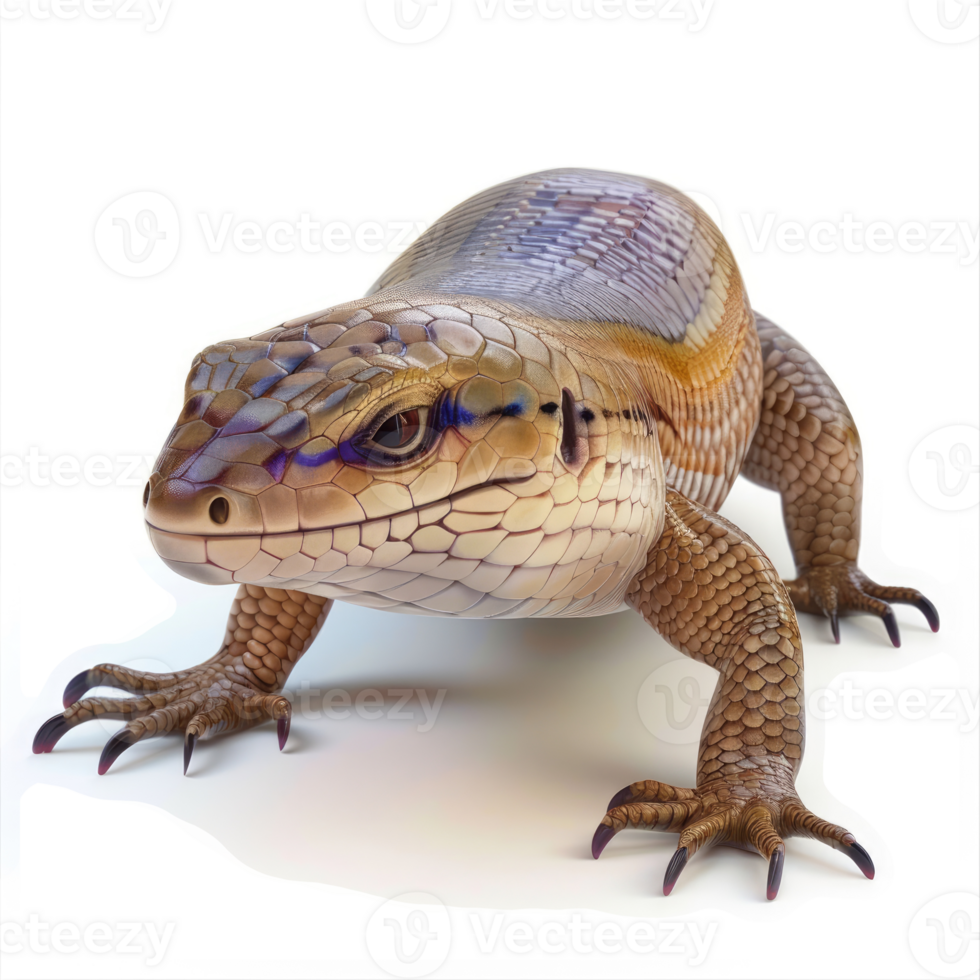 A detailed image of a scaly lizard. png