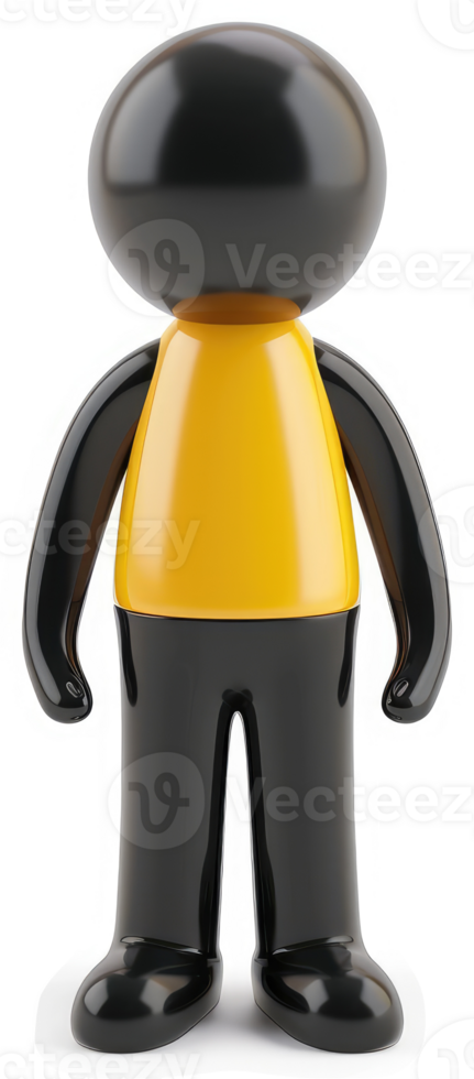Black and yellow stylized figure. png