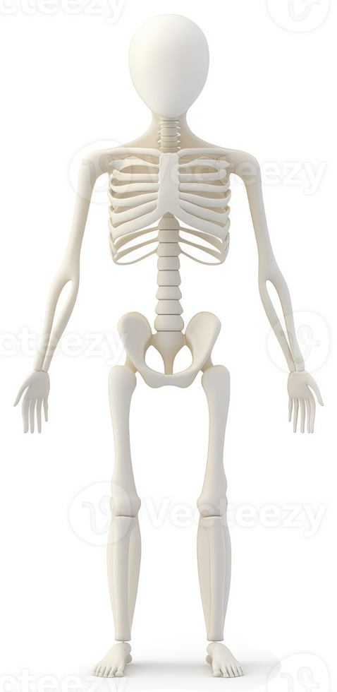 Human skeletal structure, front view. png