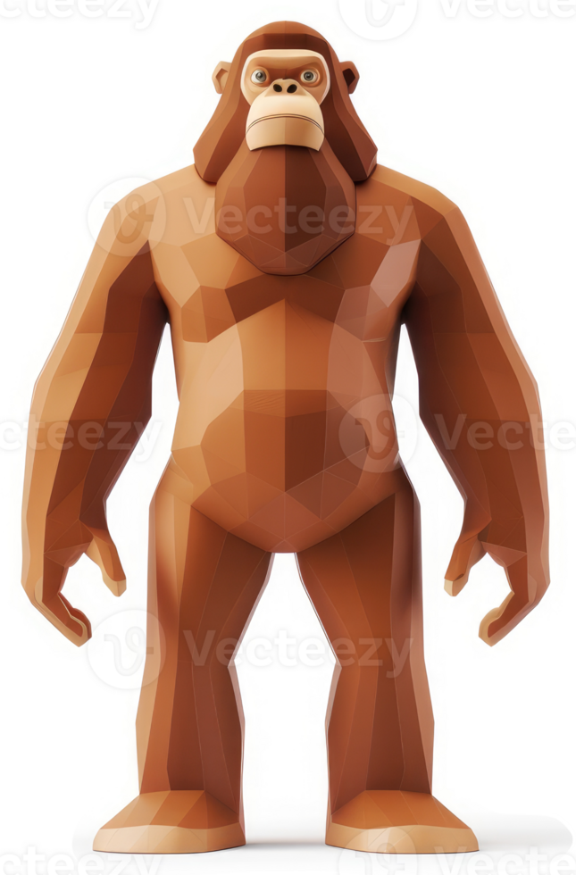 Geometric representation of a large primate figure. png