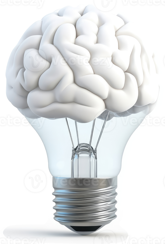 Illuminated intellect a brain inside a lightbulb png