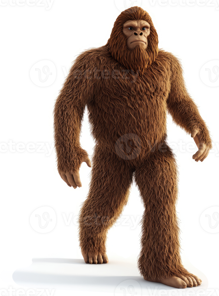 Large, hairy creature strides forward, resembling a legendary bigfoot. png