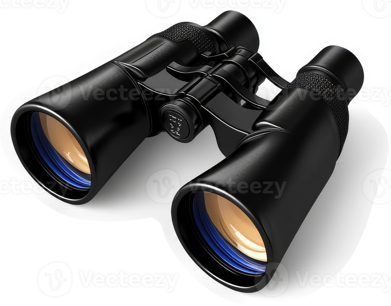 Black binoculars with optical lenses, ideal for viewing distant objects. png