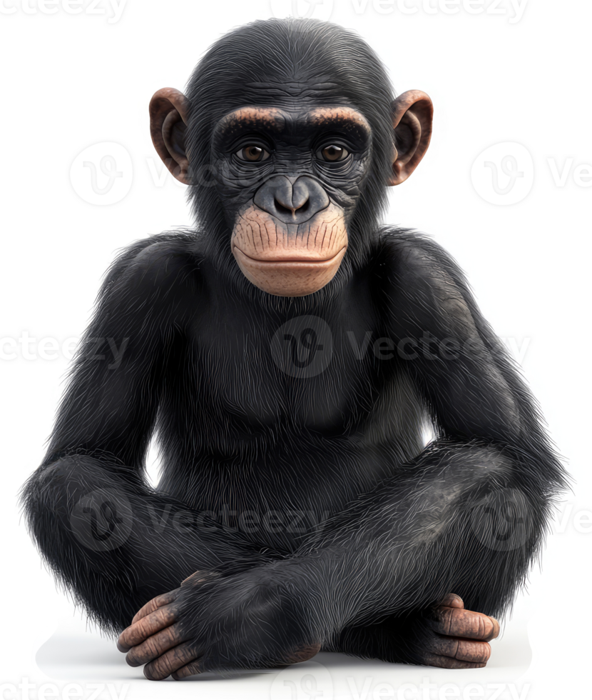 Close-up of a chimpanzee infant. png