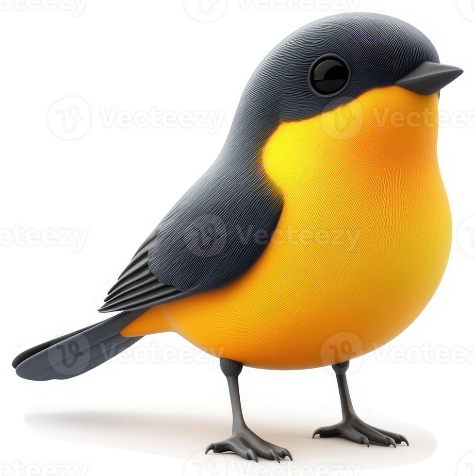 Colorful cartoon depiction of a small songbird. png