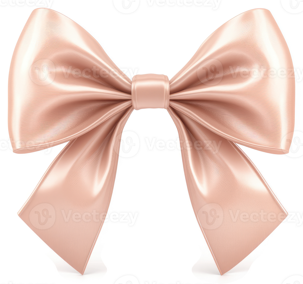 Elegant blush pink satin ribbon bow. png