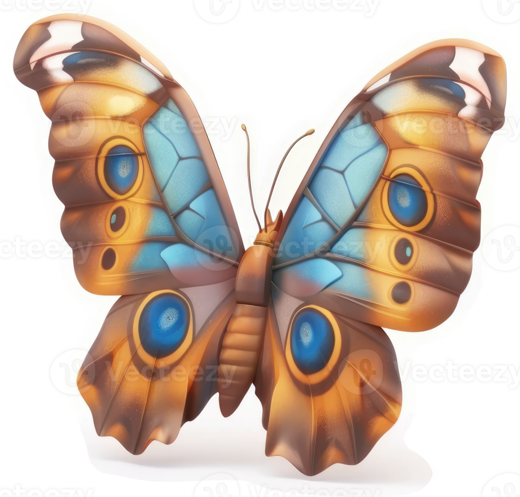 Colorful butterfly with intricate wing patterns. png